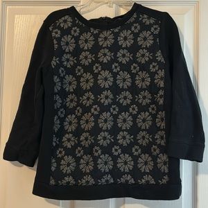 Ann Taylor Embossed Floral Sweatshirt Sz SP